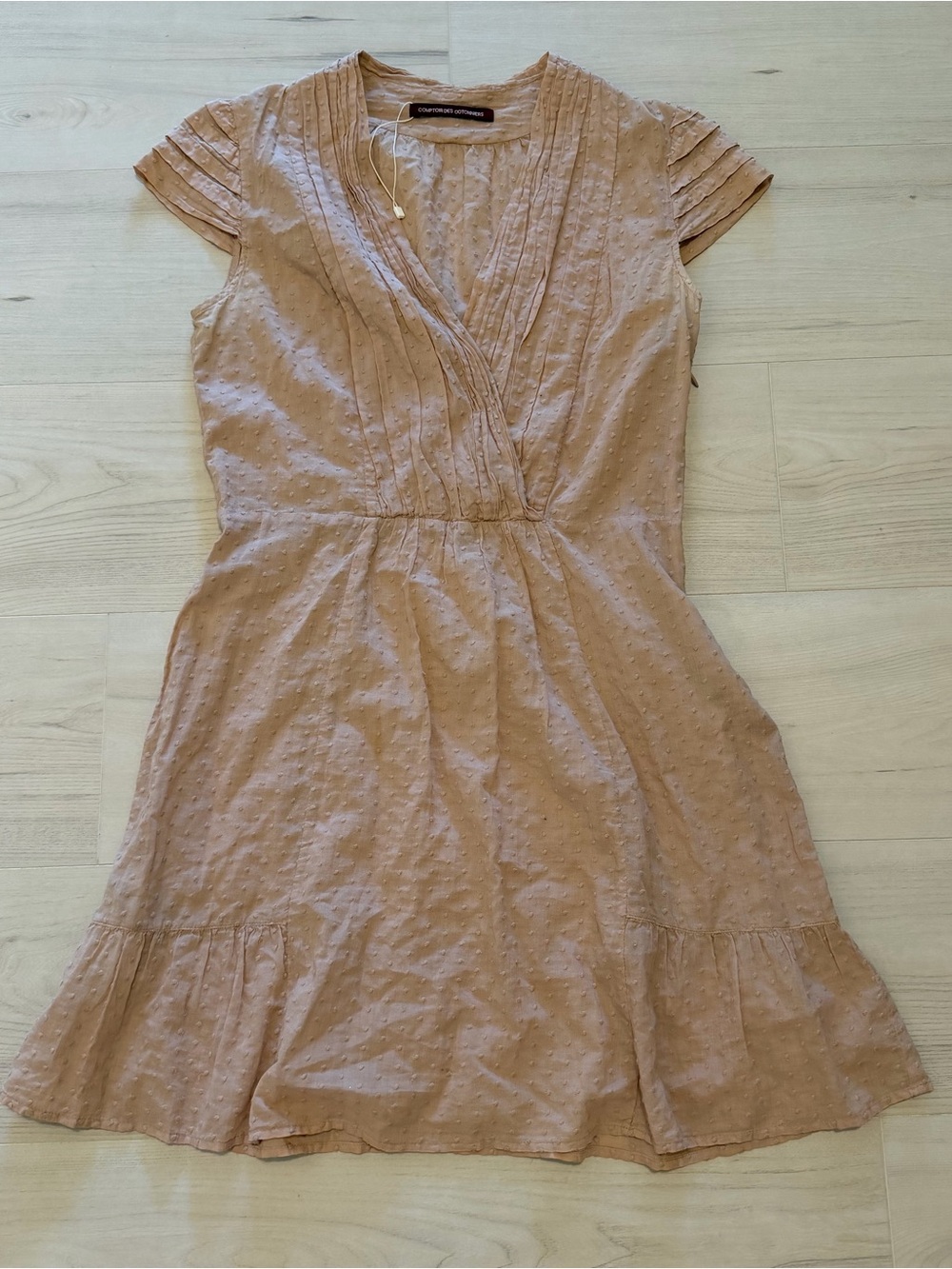 Comptoir Des Cotonniers Dusty Rose Short-Sleeve Dress